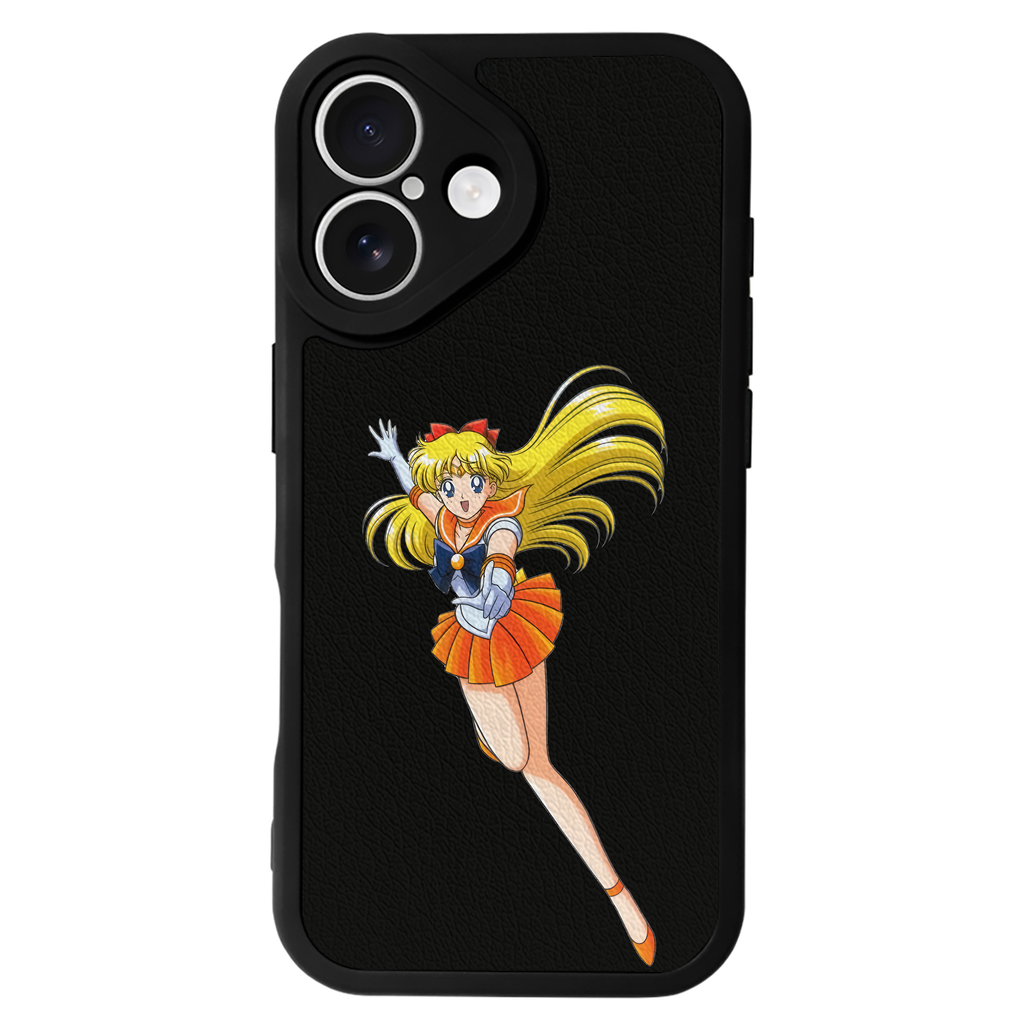 （画像用） 美少女戦士セーラームーン 愛野 美奈子 あいの みなこ Sailor Moon Aino Minako 【iPhone 16シリーズ対応】シリコンスマホケース（レザー調） 材質：シリコン